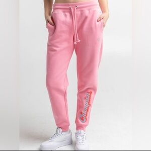 Champion knc Pink Joggers with Logo